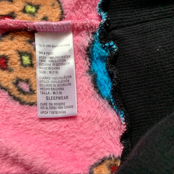 π Cookie Monster pink fleece pj shorts size M - Picture 4 of 4